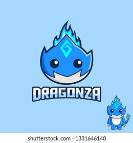 creature baby Dragon game logo design inspiration 