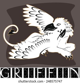Creature with body of lion,head and wings of eagle