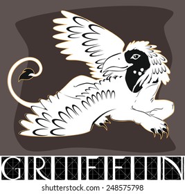 Creature with body of lion,head and wings of eagle