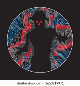 creature digital coin vector graphic design