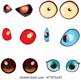 Creature Eyes Animal Eyes Stock Vector (Royalty Free) 477471610 ...