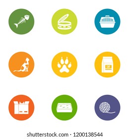Creature icons set. Flat set of 9 creature vector icons for web isolated on white background
