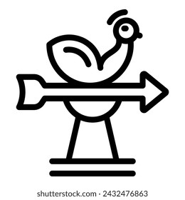 Creature indicator icon outline vector. Chicken animal. Device rotation