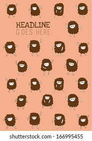 creature poster template vector/illustration / background/ greeting card
