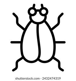 Creature tsetse icon outline vector. Dangerous insect. Mosquito wings