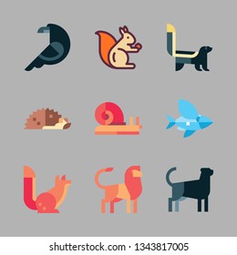 creature vector icon set