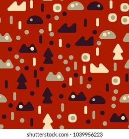 Creatures in the woods seamless pattern. Suitable for screen, print and other media.