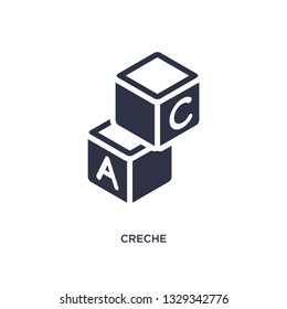 creche icon. Simple element illustration from education concept. creche editable symbol design on white background. Can be use for web and mobile.