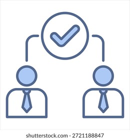 Ilustração do vetor de ícone azul de credencial
