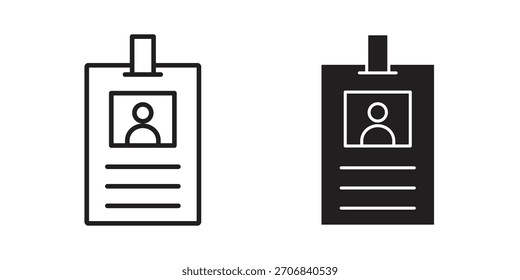 Symbolkonzept für Anmeldeinformationen umreißt Symboldesign. Einfache Elementgrafik.