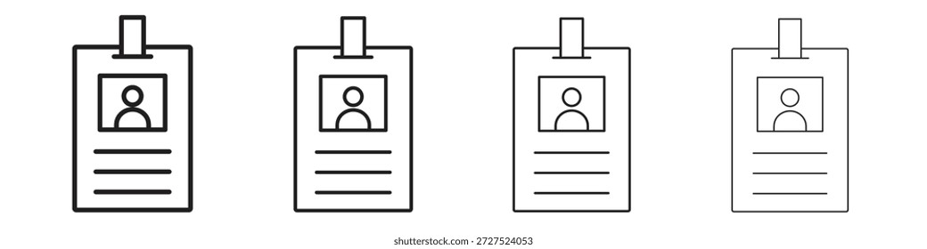 Credential icons for mobile concept and web design color editable