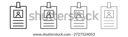 Credential icons for mobile concept and web design color editable
