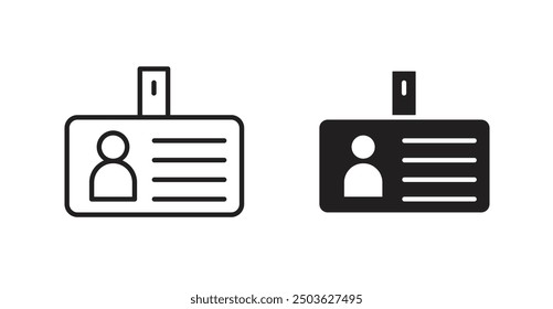 Icono de Vector de credenciales en estilo sólido y de contorno