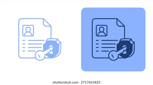 Credentials MixedTwo-tone color and contrasting background icon illustration