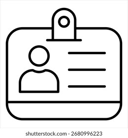Vector de ilustración de iconos de esquema de credenciales de alta calidad