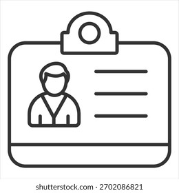 Ilustración vectorial de iconos de esquema de credenciales