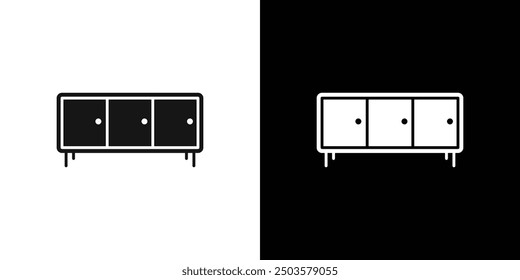 Credenza Symbol Linie Kunstvektor