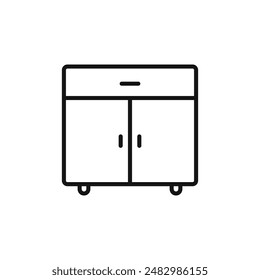 Credenza logo logo signo Vector contorno