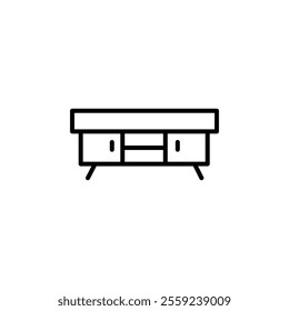 Credenza icon Outline vector for web ui