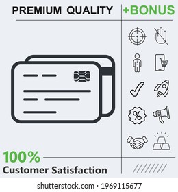 Credi card icon graphic elements for your work