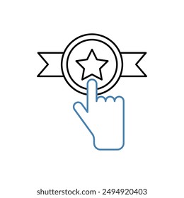 credibility concept line icon. Simple element illustration. credibility concept outline symbol design.