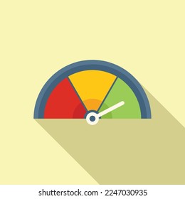Credibility dashboard icon flat vector. Customer trust. Online quality