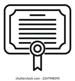 Credibility diploma icon outline vector. Customer trust. Online review