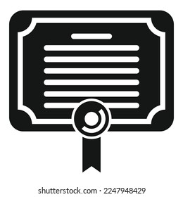 Credibility diploma icon simple vector. Customer trust. Online review
