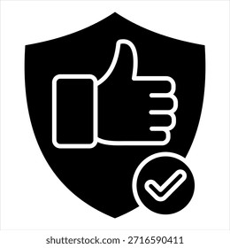 Ilustración vectorial de icono de glifo de credibilidad