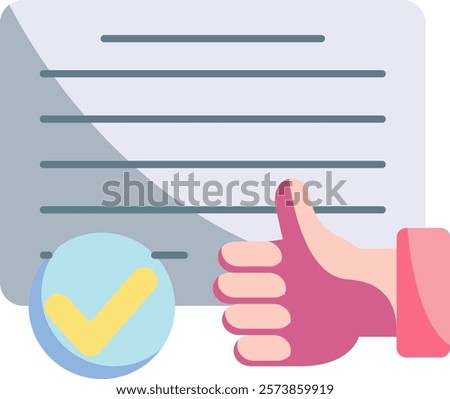 Credibility Icon - Flat Color Style - Critical Thinking Theme