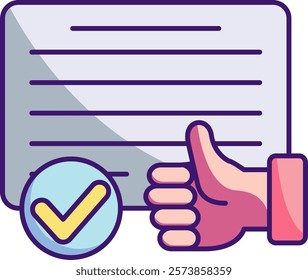 Credibility Icon - Lineal Color Style - Critical Thinking Theme