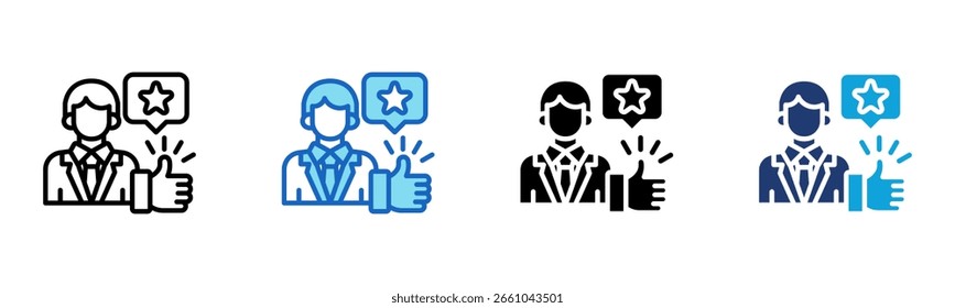 Ícone de credibilidade Ilustração de vetor de vários estilos