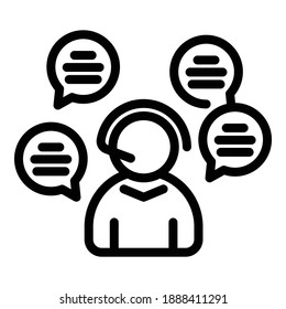 Credibility icon. Outline credibility vector icon for web design isolated on white background