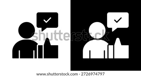 Credibility Icon Set. Clean Line Design With Light And Dark Versions For Versatile Use.