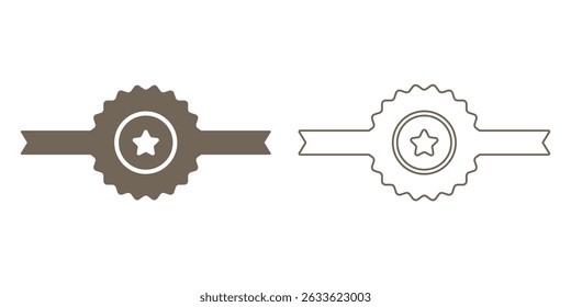 Credibility icon set. Credibility icon Solid and  line style. editable icon, vector collection