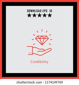 Credibility  line icon