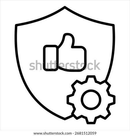 Credibility Outline Icon Illustration Vector
