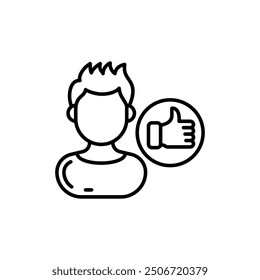 Credibility Outline Icon, Vector illustration