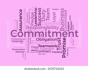 Credibility word cloud template. Business concept vector tagcloud background.