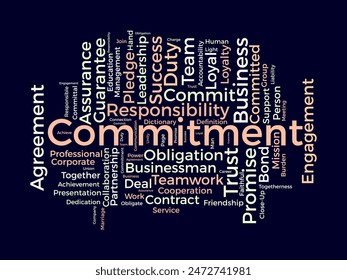 Credibility word cloud template. Business concept vector tagcloud background.