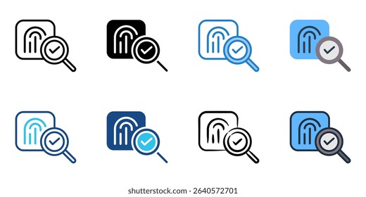 Credible evidence icon set multiple style collection 
