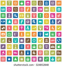 credit 100 icons universal set for web and mobile
