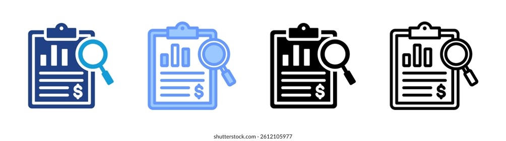 Credit Analysis icon set multiple style collection