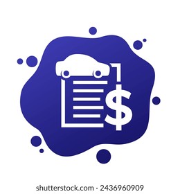 credit application vector icon, car loan or insurance