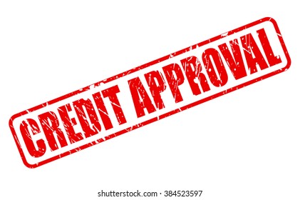 CREDIT APPROVAL RED STAMP TEXT ON WHITE
