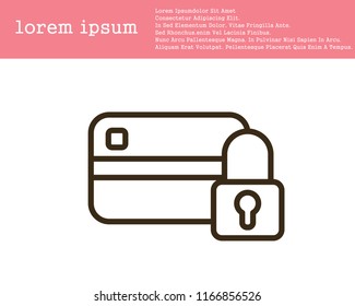 Credit Bank Icon, ATM lock Icon