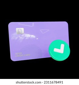 Credit card 3d render vector money