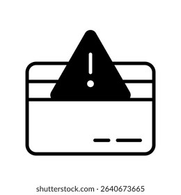 Credit Card Alert Vector for E-Banking Notification and Fraud Warning. Card message icon, secure alert design, online finance concept