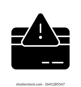 Credit Card Alert Vector for E-Banking Notification and Fraud Warning. Card message icon, secure alert design, online finance concept