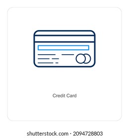 Credit Card Or ATM Card Icon Concept